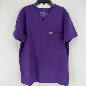 FIGS Purple Catarina One Pocket Scrub Top Size Small Style #FM1500 PO#1651